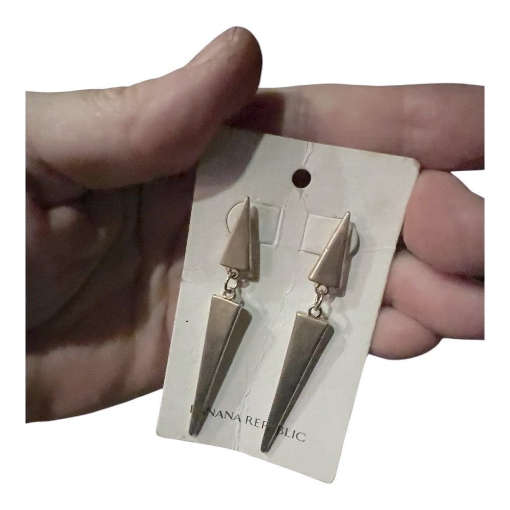 Banana Republic Gold Triangle Drop Earrings